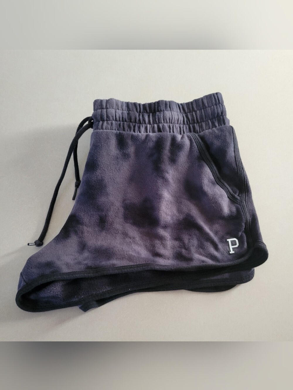 PINK Victoria's Secret  Gray Tie Dye Camo drawstring Shorts